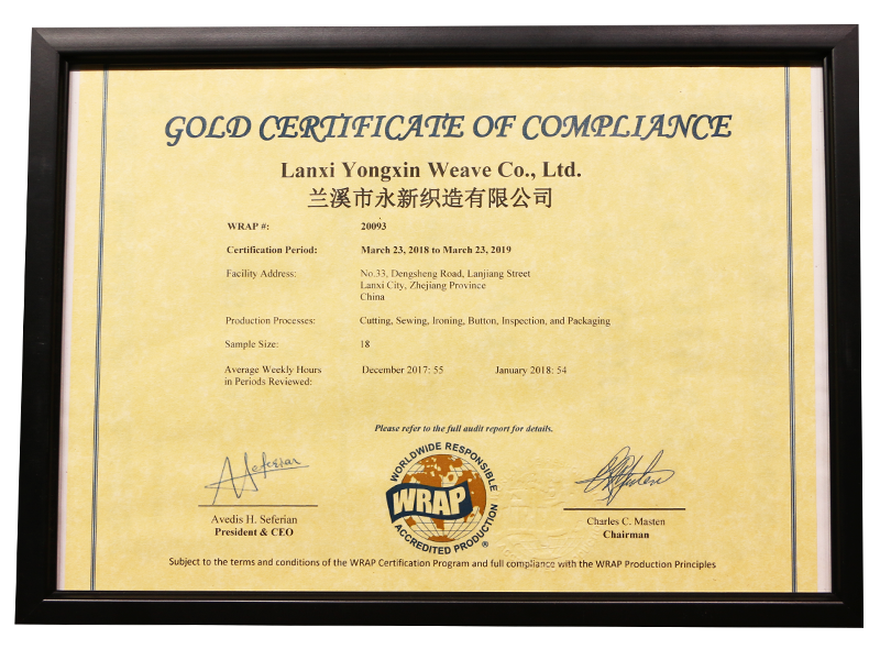 Honor certificate